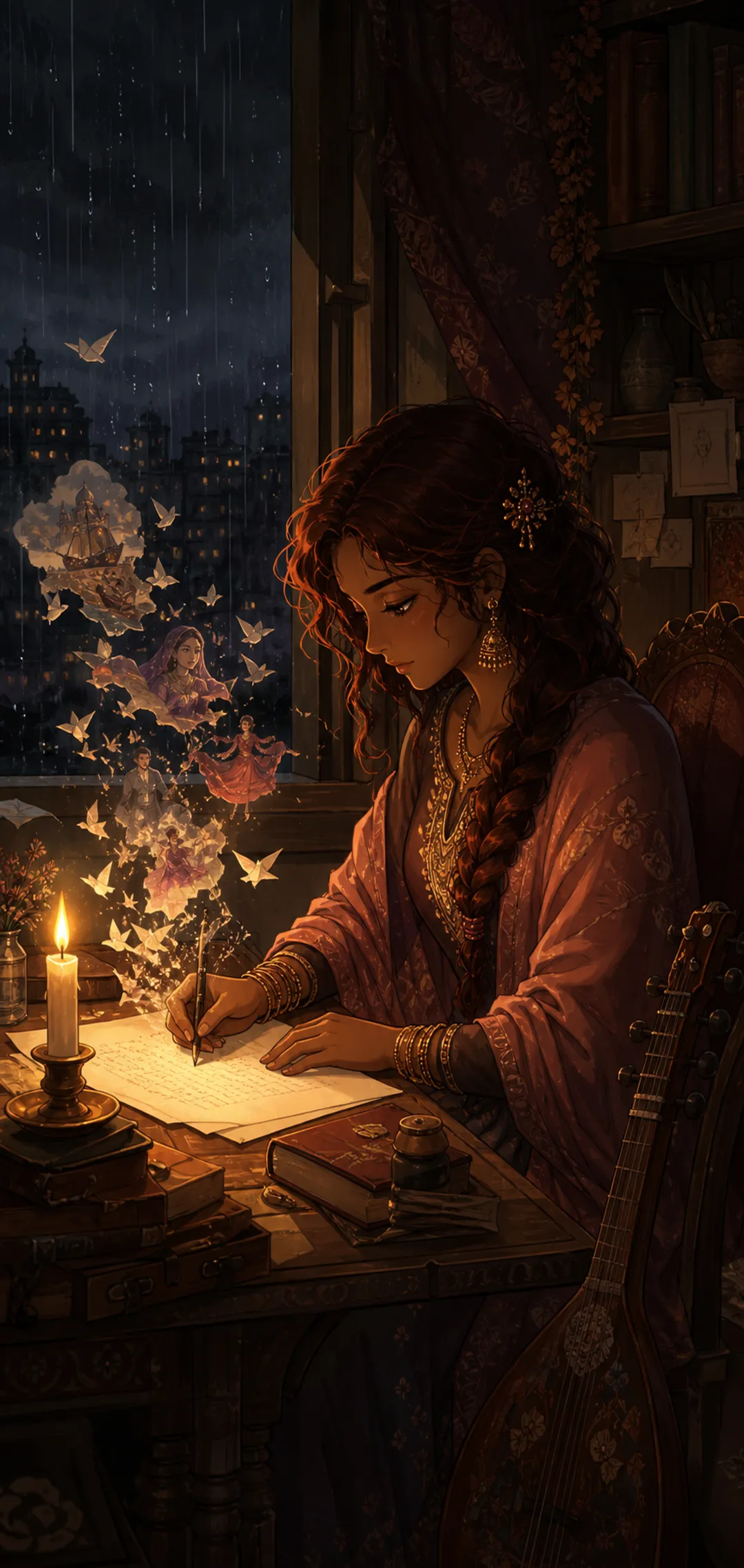 Everlore key art for creating a character — a figure drawn out of lantern light
