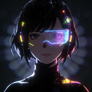 Cyberpunk — a character portrait in the cyberpunk voice